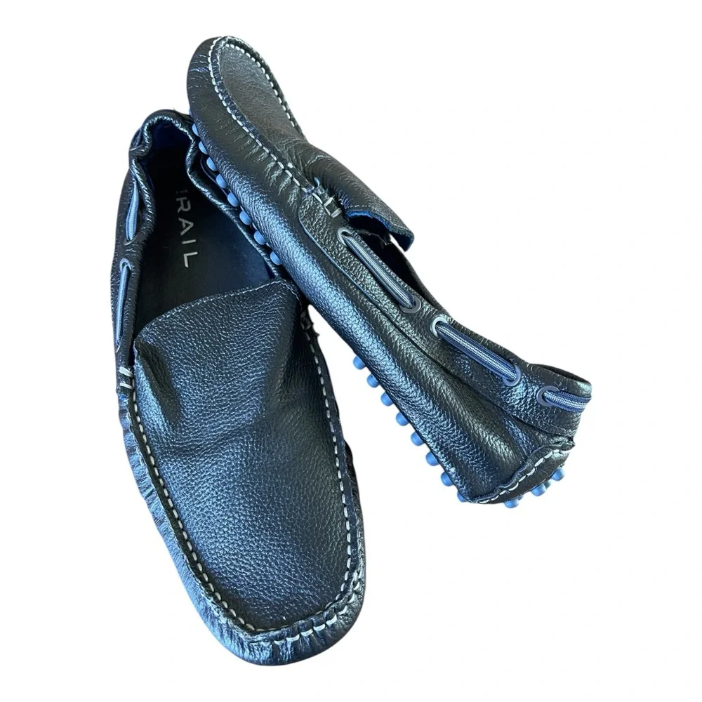 The Rail Mens‎ Leather Driving Moccasins, Black Men’s size 9.5 (Eur 43)